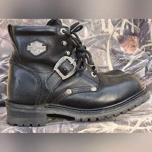 Vintage Harley-Davidson Women's Leather Platform Boots